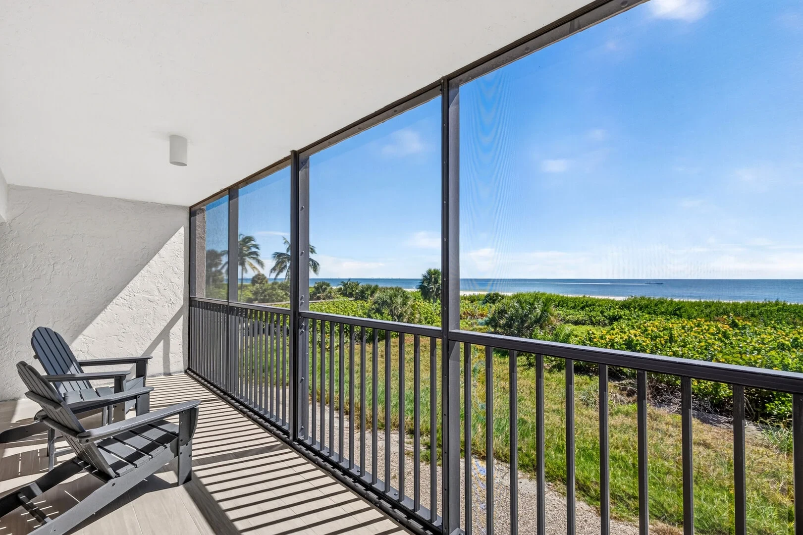 Lanai with beach view