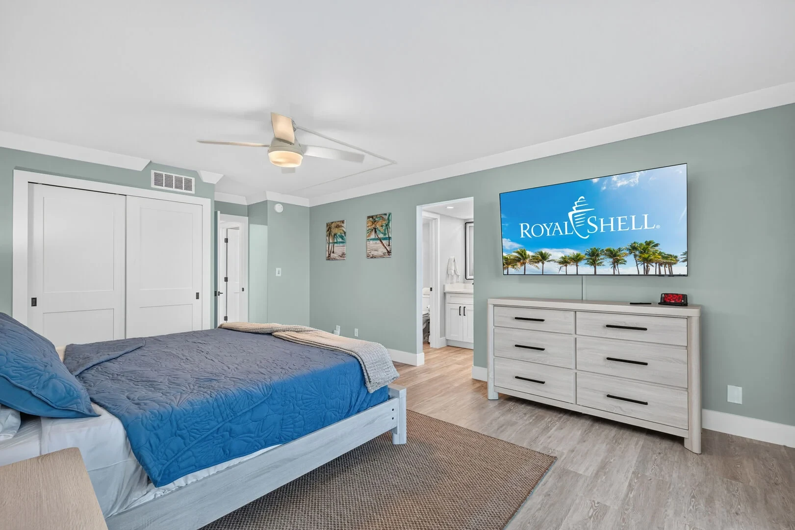 Master suite with TV